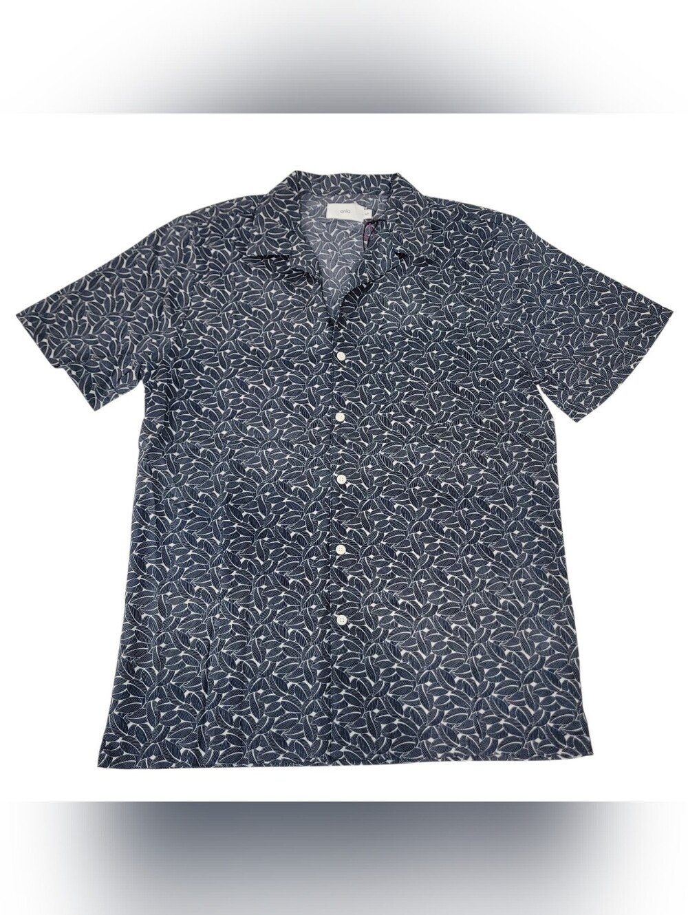 Onia Mens Vacation Tropical Leaf Button Shirt Small